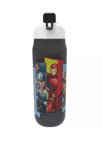 AVENGERS Zak Designs Marvel Kids Water Bottle Drink FLip-Top Lid 20 oz. New!