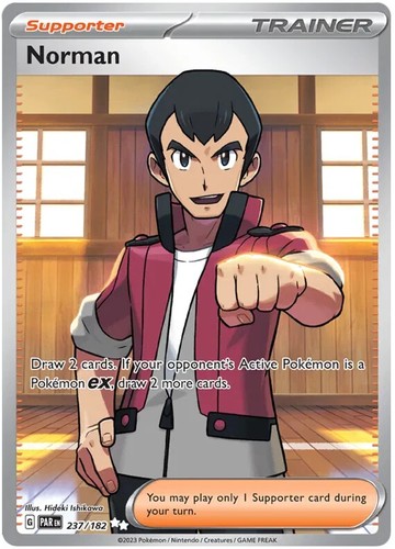 norman pokemon card Amazon.com: Norman 168/182 - Paradox Rift - Pokemon Trainer Card Lot x4 main image 0