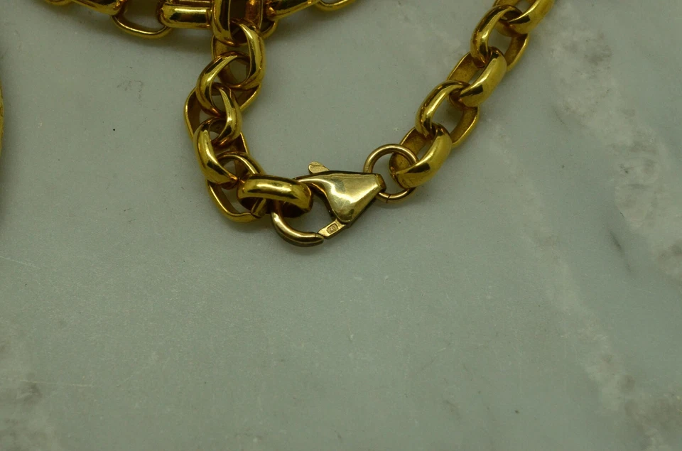 COLLAR CADENA CABLE RELLENO ORO 14K 25" 1/20 CON COLGANTE ÁGATA LÁGRIMA #D3468 Foto 4 de 4