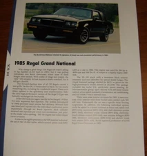 1985 Buick Grand National Specs Info Photo 85 Regal 87 86 Turbo GN