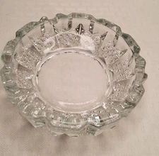 Vintage Clear Glass Cigar Ashtray  5.75 In. F.N.G. 