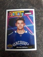 Upper Deck 2020-21 UD Portraits Rookies Michael DiPietro RC Card# P-68
