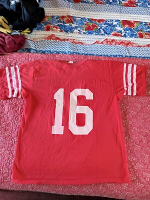 SF 49ers アメフト rawlings モンタナ　NFL ビンテージ Vintage Rawlings Large San Francisco 49ers #16 NFL Joe Montana
