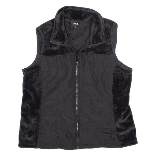 FILA SPORT Teddy Fleece Weste schwarz Damen XL