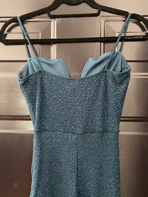 princess polly baby blue dress Mermaid Corset Prom Dresses V Neck Cross Back – Lisposa main image 0