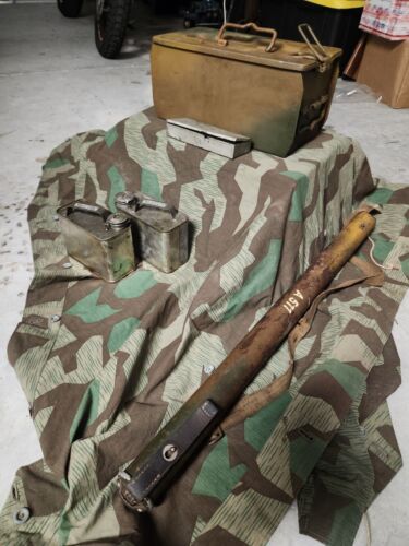WW2 Early Camo German MG34 Tool Box Oil Petrol Set MG 15 34 Wehrmacht Box