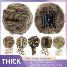 Claw Clip Tousled Updo Messy Bun Hair Extensions Scrunchie Hairpiece for Women