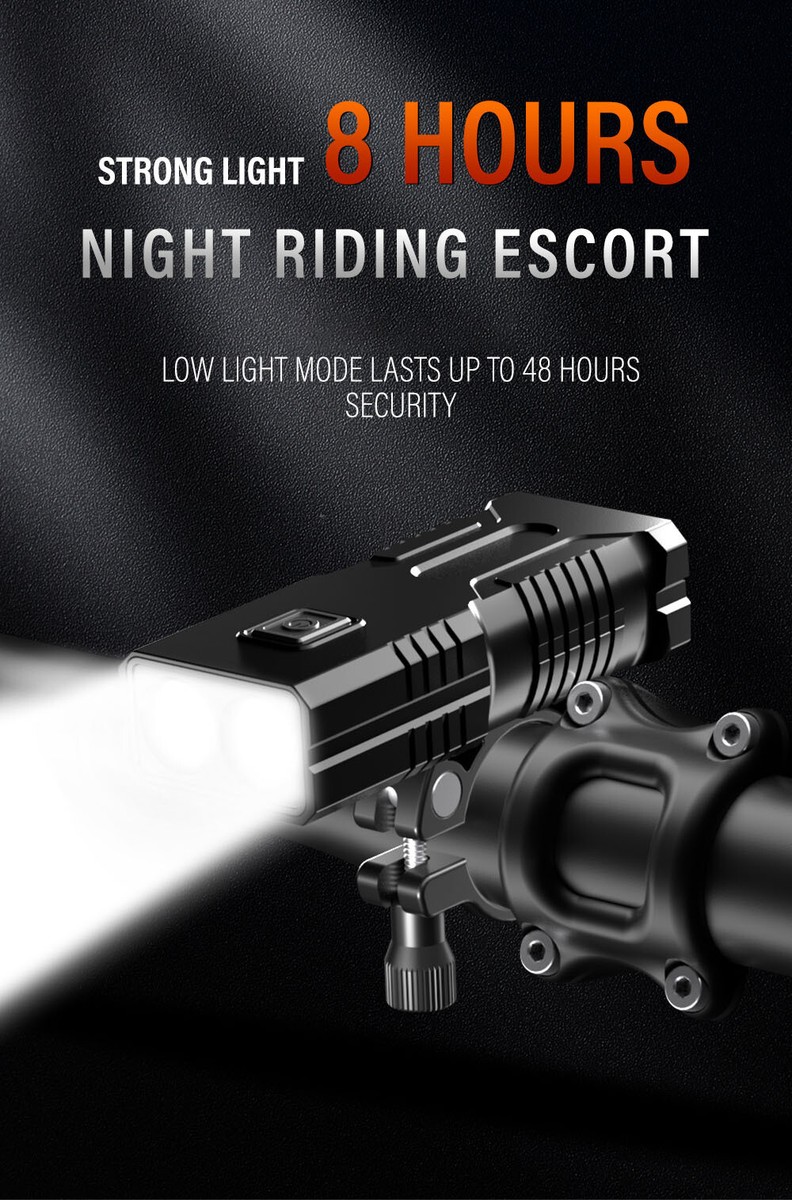ROCKBROS Bike Lights - 1000 Lumens, 4500mAh IPX6 Aluminum Bicycle Front Light With - View #2