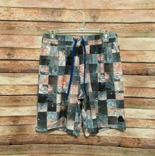 Prana Swim Trunks Mens Small Blue Orange Mesh Lined Drawstring Shorts Beach