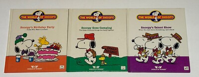 The World of Snoopy Show Book Lot Wow Books Talent Show Camping Birthday