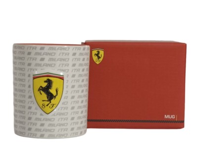 Scuderia Ferrari mug white and red city Milano official product mug white red