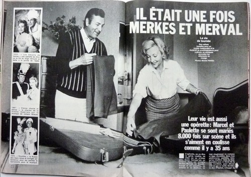 *MARCEL MERKES et PAULETTE MERVAL = COUPURE DE PRESSE 4 pages 1982