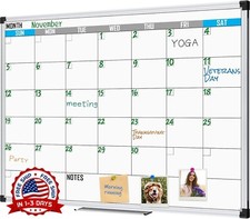 Pizarra blanca magn tica de borrado en seco Calendario de aluminio blanco US NEW