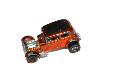 HOT WHEELS REDLINE CLASSIC 32 FORD VICKY 1968 MATTEL USA ORANGE COPPER COLOR