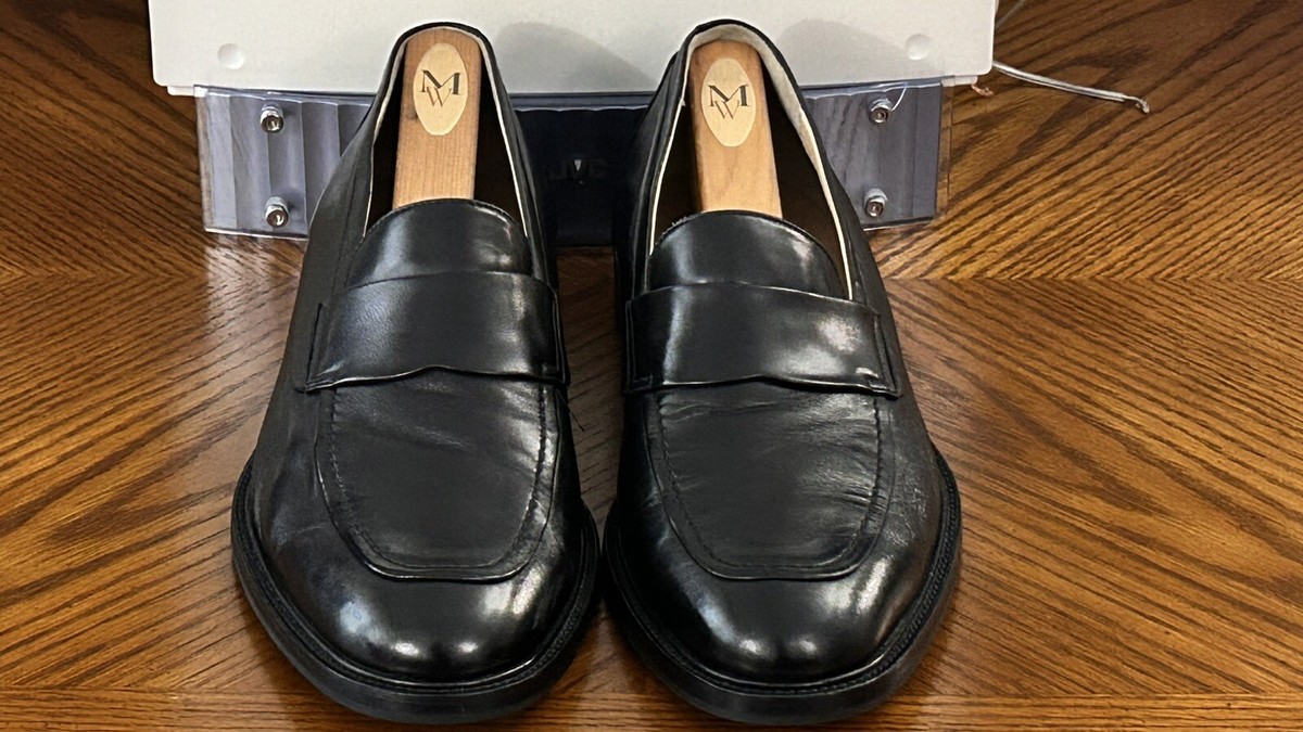 BALLY AMOS STYLEFLEX BLACK LEATHER LOGO CLASSIC PENNY  display picture 1