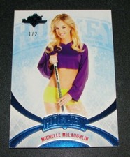 2014 Benchwarmer MICHELLE McLAUGHLIN Hockey #56 Blue Foil Variant/2 PLAYBOY Sexy