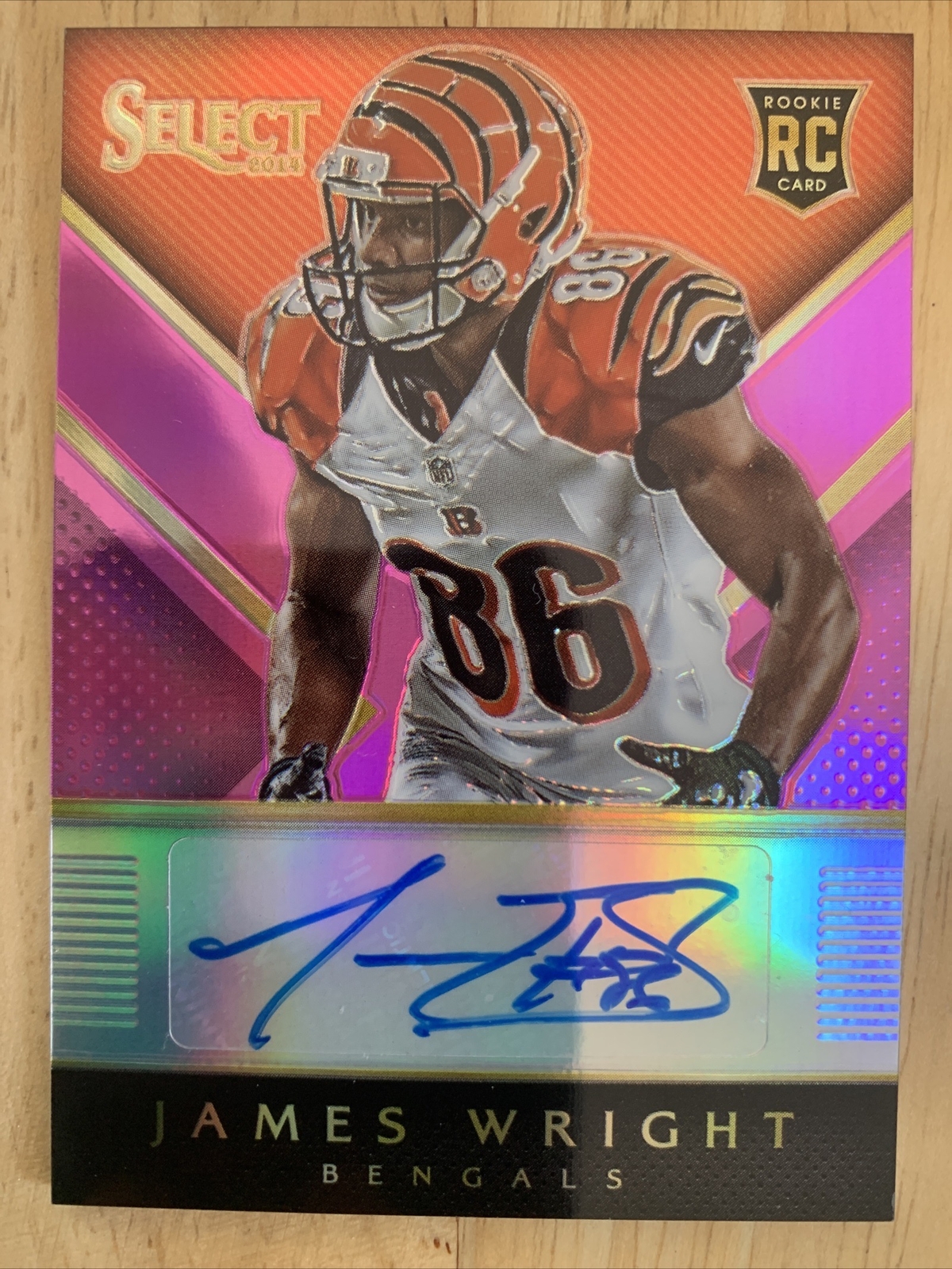 2014 Select Rookie Auto Prizm Fuchsia #RAJWR James Wright #/199
