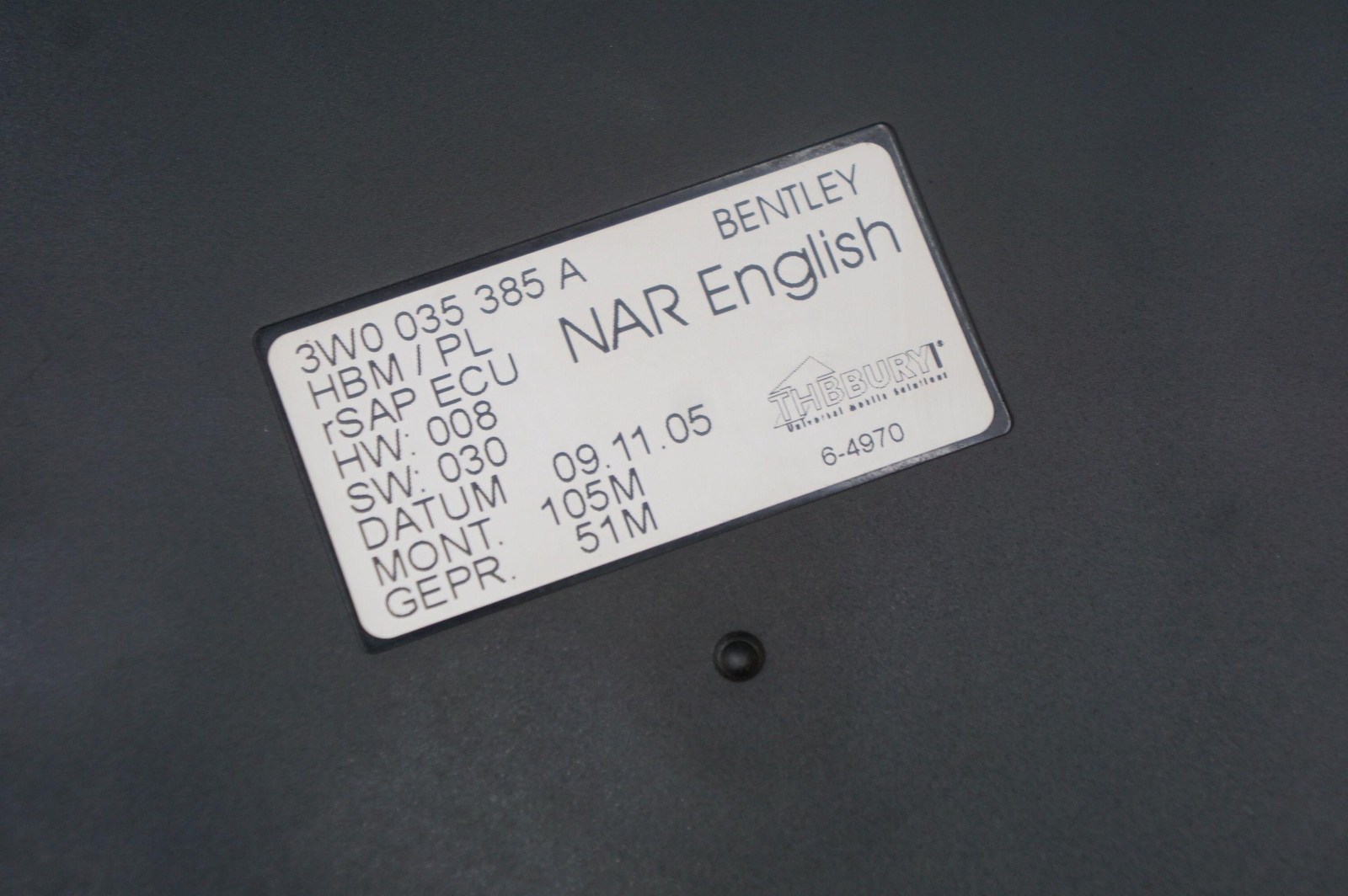 Telephone Control Module 3W0035385A Bentley Continental Flying Spur 06-12 *Note