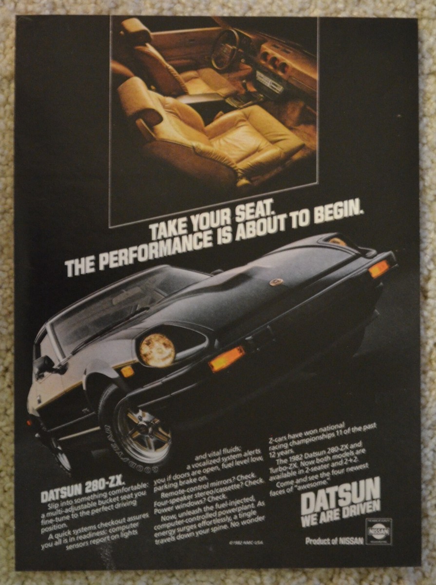 1982 Print AD Datsun 280 ZX 280ZX Four Speaker Stereo Cassette | eBay
