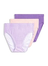 Brand new size 10/3XL Jockey Elance 3 pk. French Cuts 100 Cotton purple/apricot