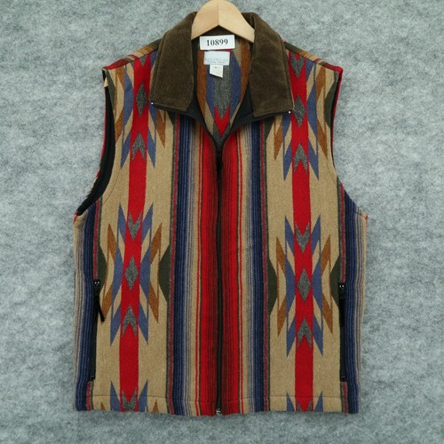 Vintage Wool Vest Men's Large Collard 