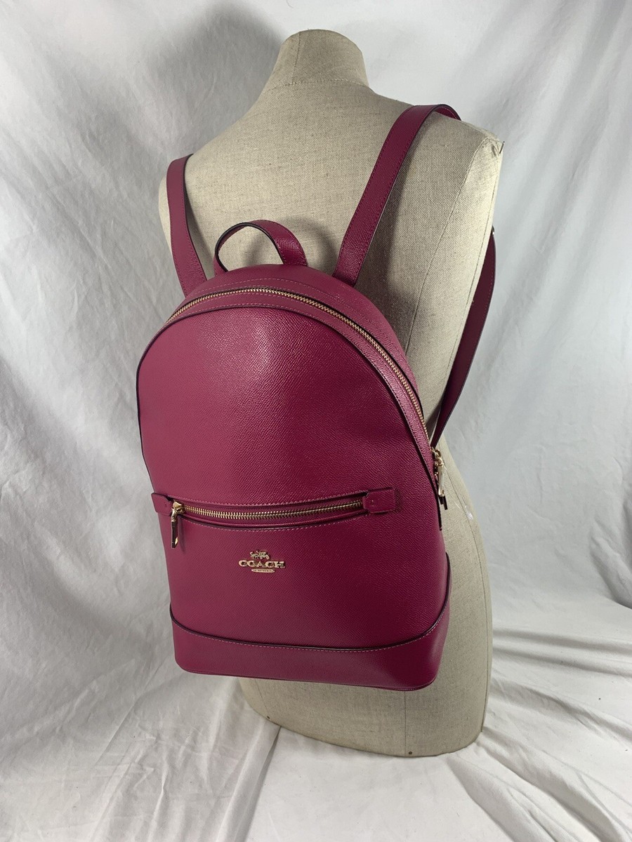 Genuine COACH Kenley cross grain leather bright violet  display picture 3