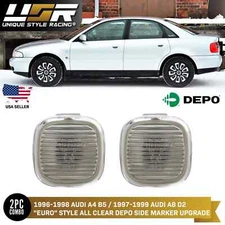 Euro Style All Clear DEPO Side Marker Lights for 96-98 Audi A4 B5 / 96-99 A8 D2