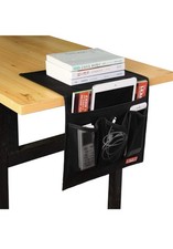 Bedside Storage Organizer Caddy | Over Bed Rail / Couch / Desk | Black