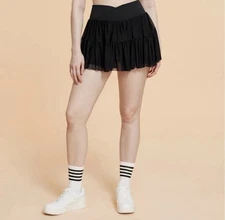Blogilates Women's Ballerina Skort - Jet Black Medium NWT