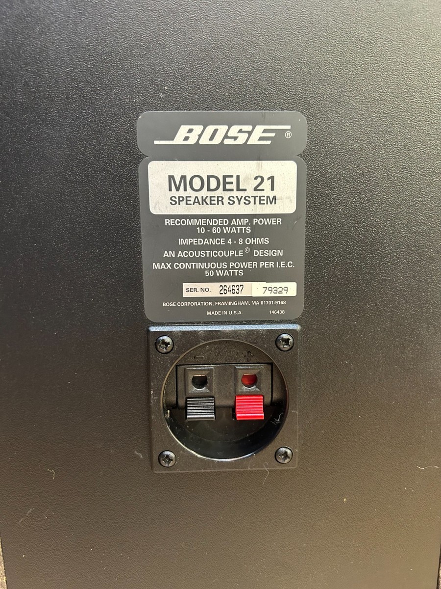 Bose Model 21 Speaker System Compact Black Bookshelf Speakers | eBay