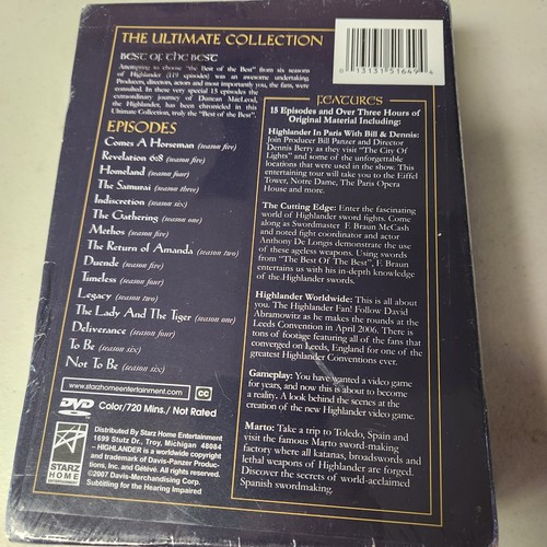 Highlander The Ultimate Collection 6 Disc DVD box set The Best of the Best - Picture 2 of 4