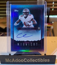 2024 Topps Midnight Football Chris Braswell SMA-CBR Stroke Of Midnight Auto