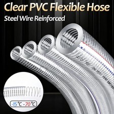 Transparent PVC Flexible Hose Steel Wire Reinforced Inner Diameter 13mm - 60mm