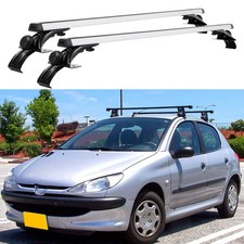 48" For Peugeot 206 Car Aluminum Roof Rack Cross Bars Luggage Cargo Carrier Lock