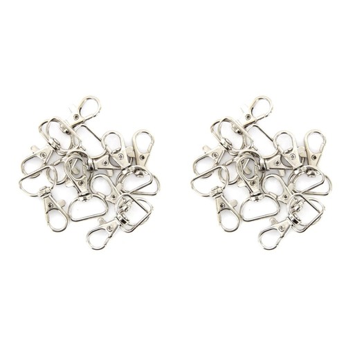 10pcs 360 Degrees Swivel Trigger Snap Hooks (Silver) - Zdjęcie 3 z 4