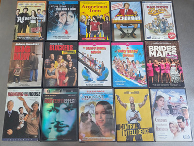 mixed genre DVDs, some sealed, some Blu-ray, as low as $3 each after discounts