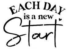 Really Great Stencils, New Start Stencil 5.7x8.5" Motivational Words, Inspire