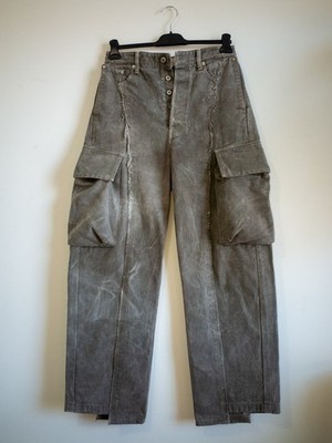 Vuja Dé ''Diviser'' Inside-Out Denim Cargo Pants, Size M