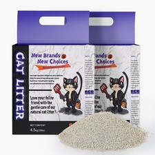 2pcs 10 lb Activated Bentonite Clay Clumping Cat Litter, Unscented