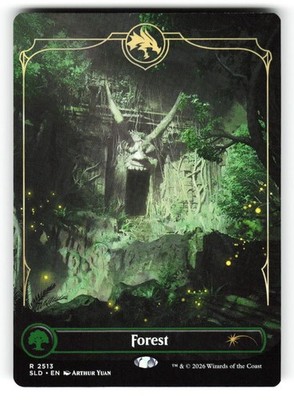 Forest #2513 (NM) (Non-Foil) (R) (SLD) Secret Lair Dungeons Dragons Magic MTG
