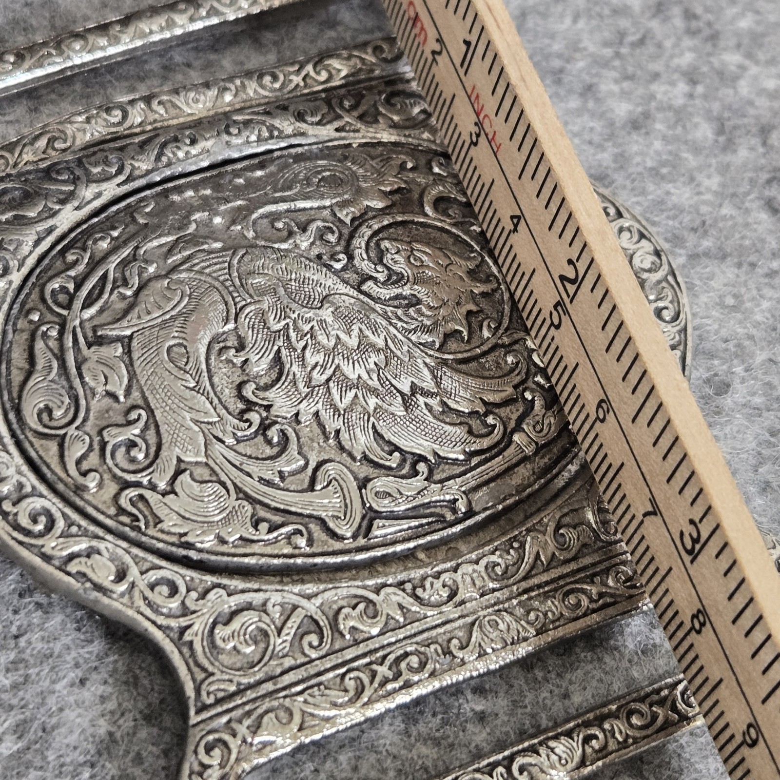 Vitg Interlocking Buckle Pewter Mythological Grif… - image 4