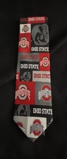 Vintage Ralph Marlin Ohio State Block  Play Tie Made In USA