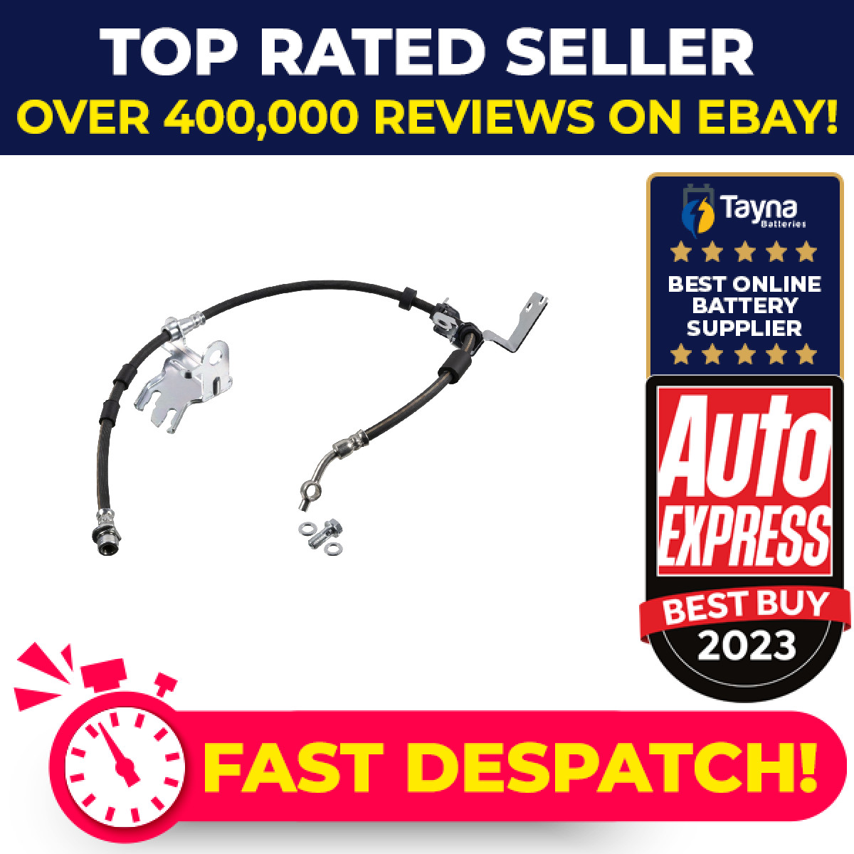 Brake Hose fits RANGE ROVER Mk4 L405 3.0D Front Right 2012 on Hydraulic LR081601