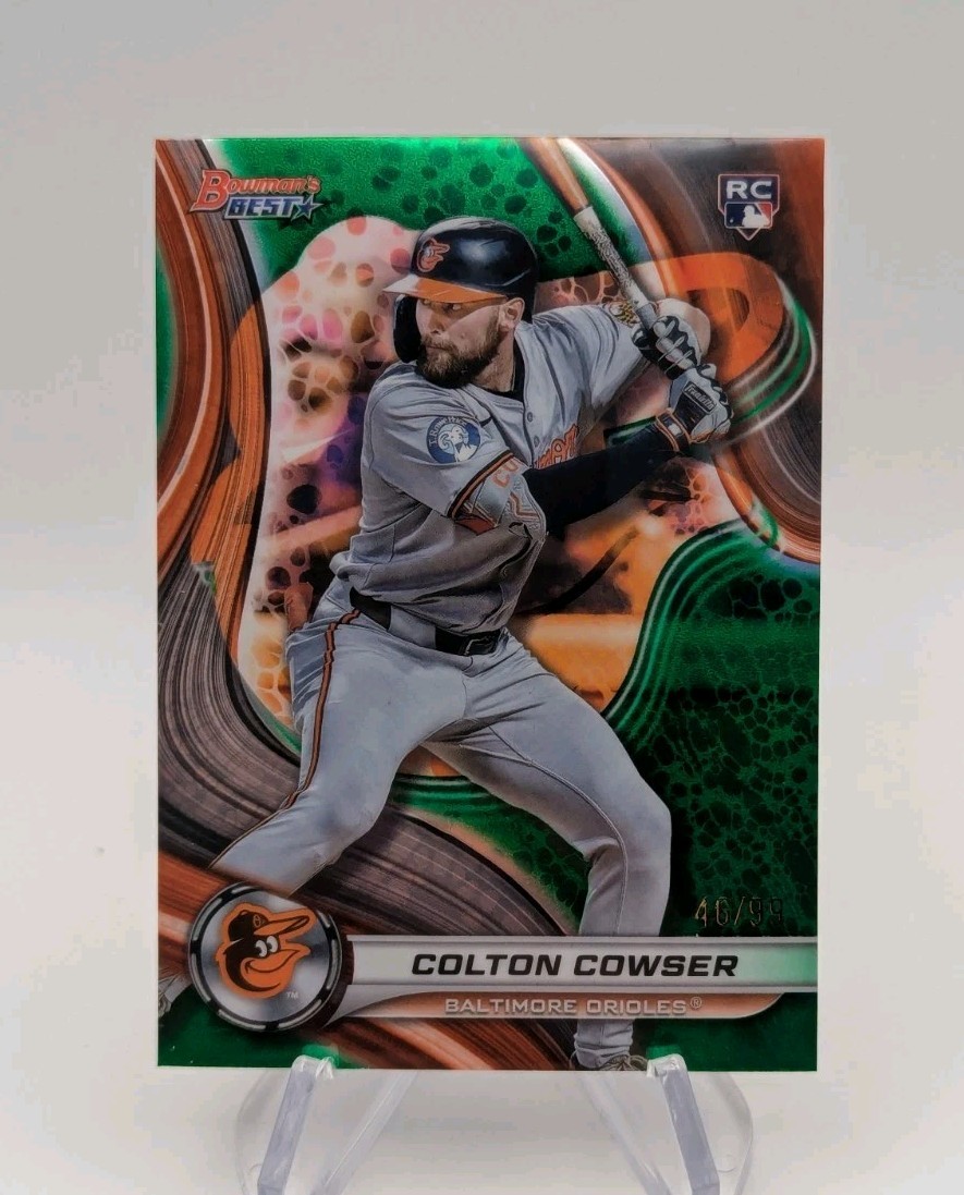 Colton Cowser 2024 Bowman's Best Baseball #10 Green Refractor RC #d/99 Orioles
