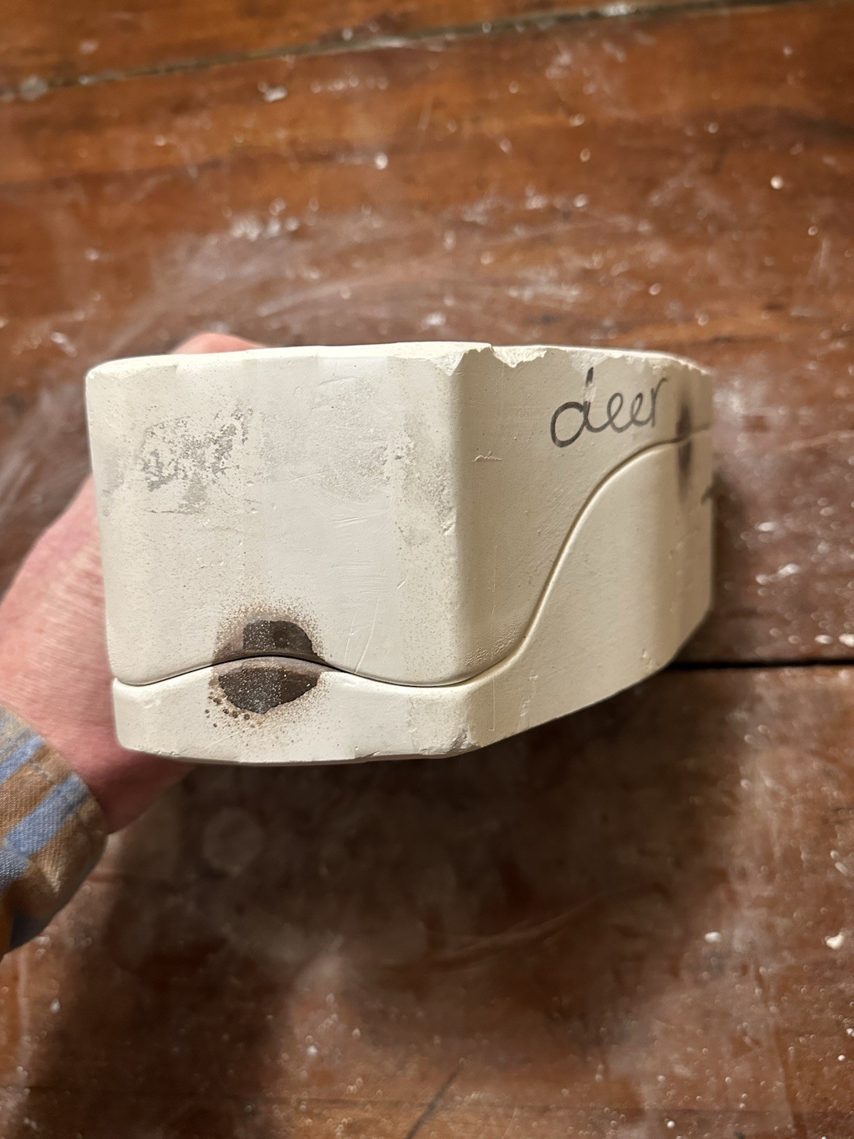 Vintage Indiana? X-180 Deer With Attached Antlers Fall Ceramic Slip Mold