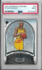 PSA 9 MINT 2007-08 Bowman Sterling KEVIN DURANT Rookie RC Card #KD HOF'er. rookie card picture