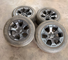 Set Of Used 20 19-26 Ram 1500 2462 Black Clad Wheels 27555r20 Bridgestone Lt