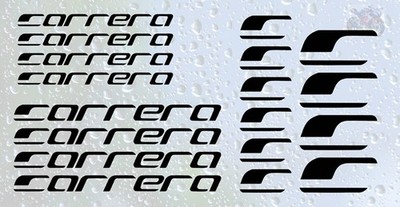 18 Stück Carrera Vinyl Aufkleber Sticker.  Für MTB Fahrrad Fahrrad Rahmen Glanz Set 2