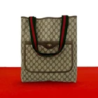 Gucci — Excellent Condition GUCCI Old Gucci Vintage Sherry Line GG Logo Hardware Leat