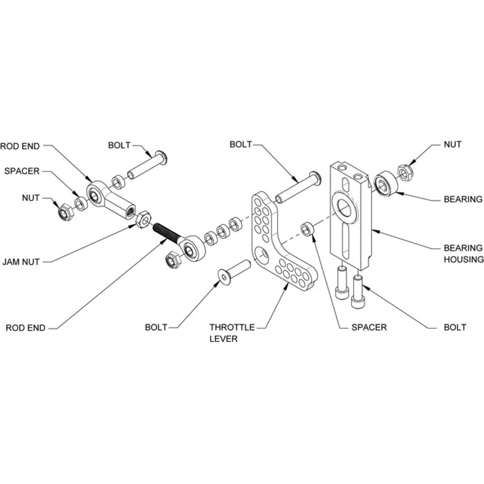 Conjunto de acoplamiento del acelerador de pedales de freno y embrague Wilwood para montaje en piso Foto 2 de 4
